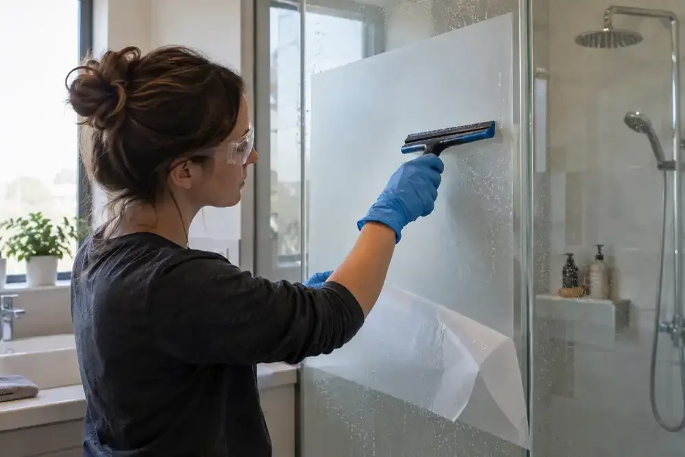 Internal Glass Safety Film installation